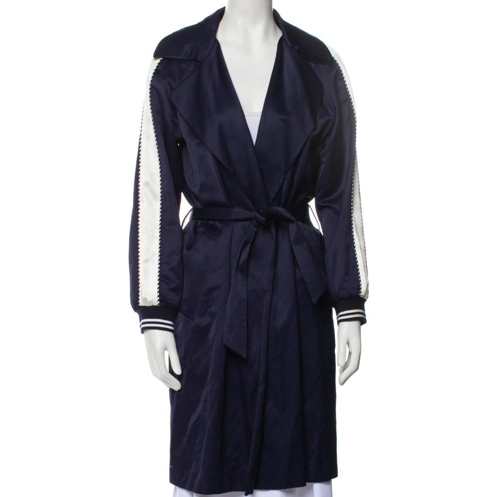 Sandro Marine Trench Coat - Navy - Size M (38)